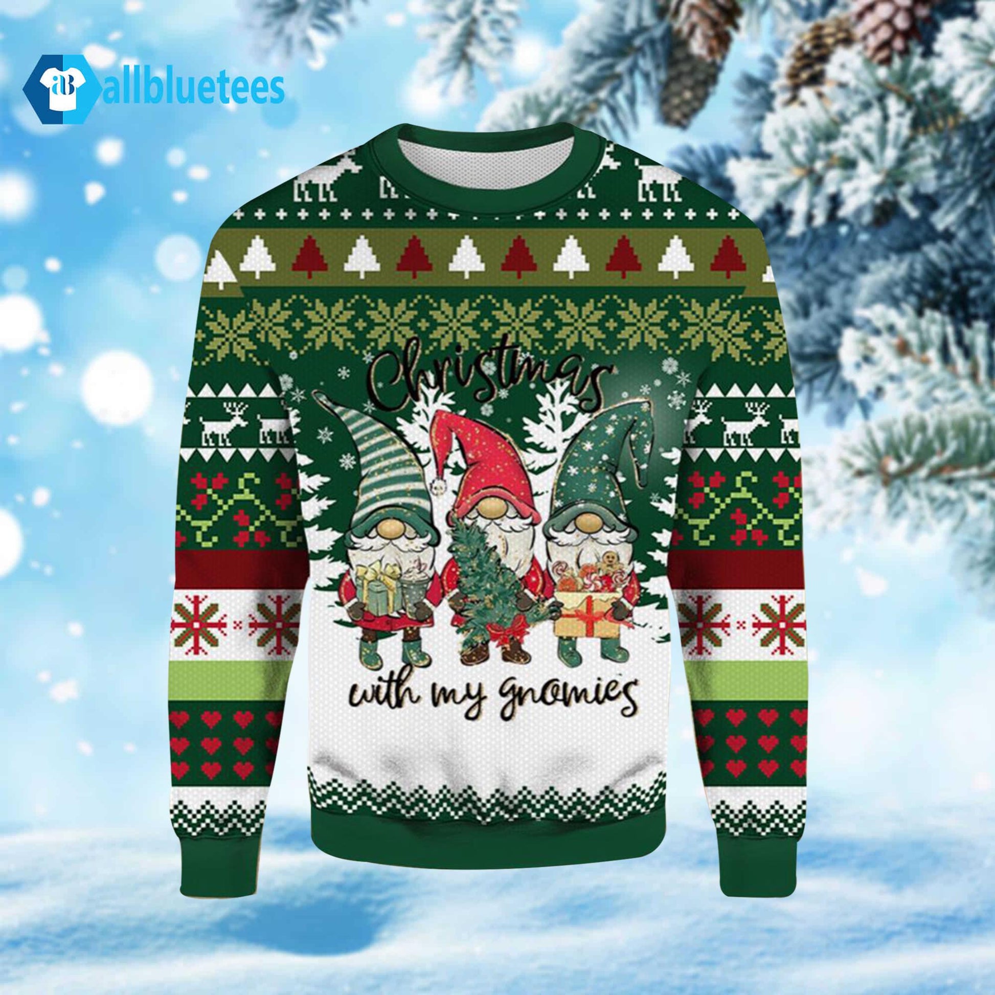 Christmas With My Gnomies Ugly Christmas Sweater