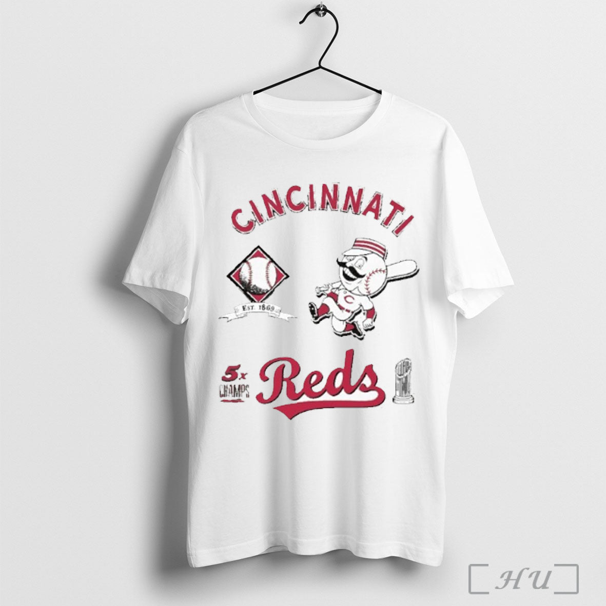 Cincinnati Reds Defined 5x Champions T Shirt