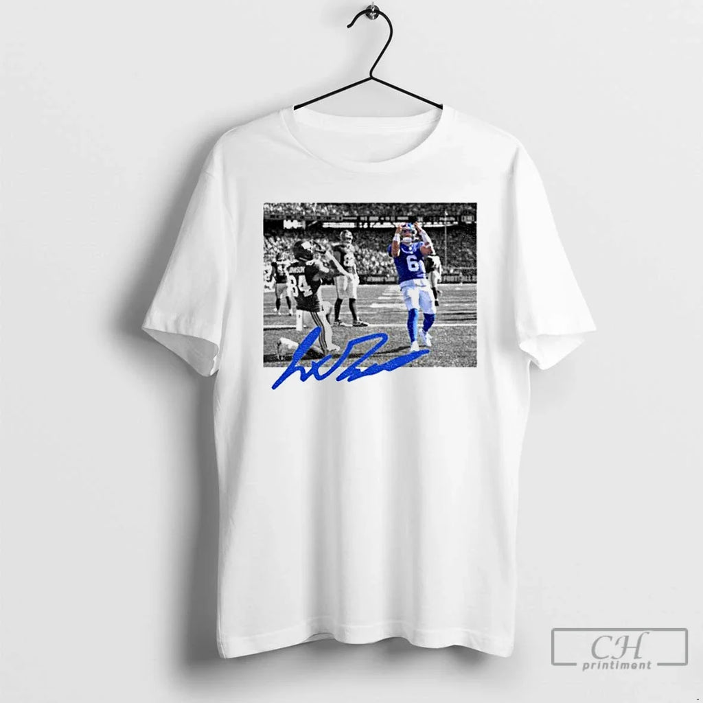 Classic Jaxson Dart Touchdown New York Football Fan Signature T Shirts