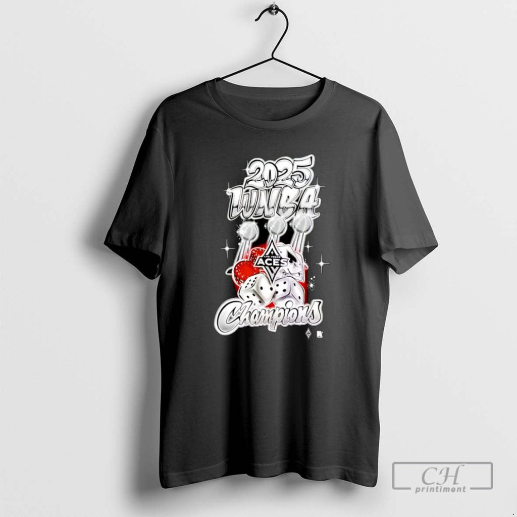 Classic Las Vegas Aces Triple Crown 2025 Wnba Championship Casino T Shirts
