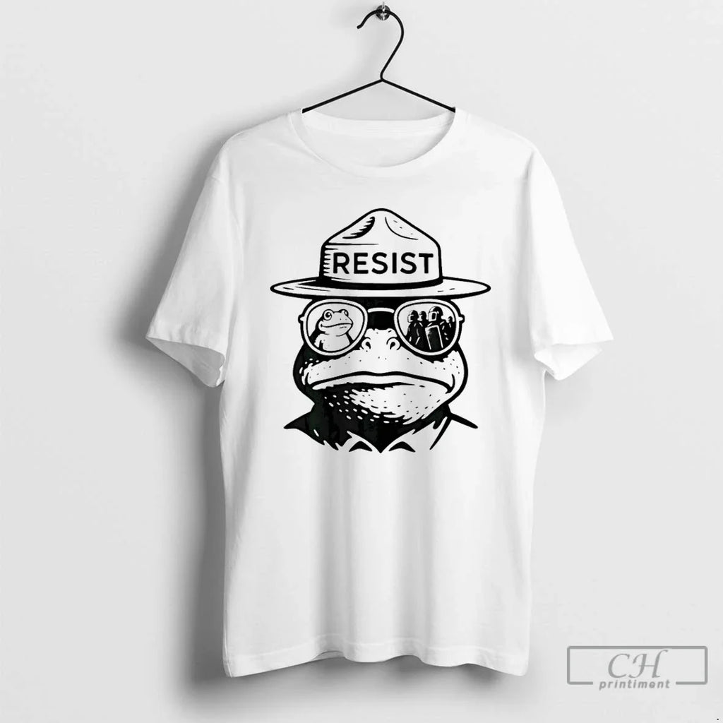 Classic Resist Portland Frog Funny City Art T Shirts