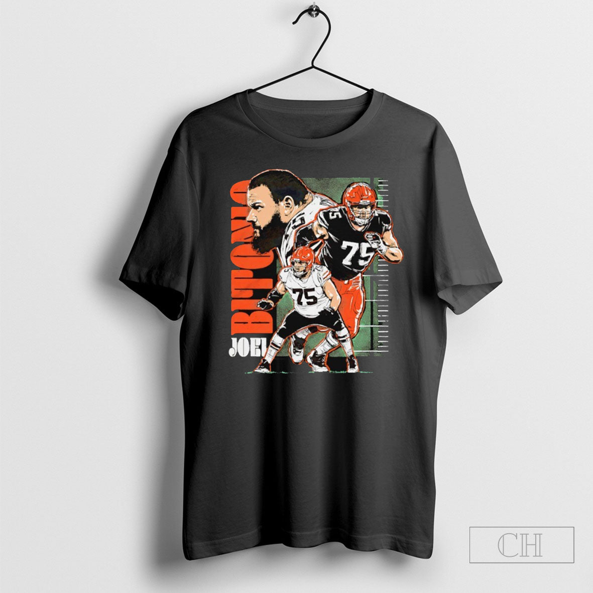 Cleveland Browns Football Joel Bitonio Artwork Tee Shirt