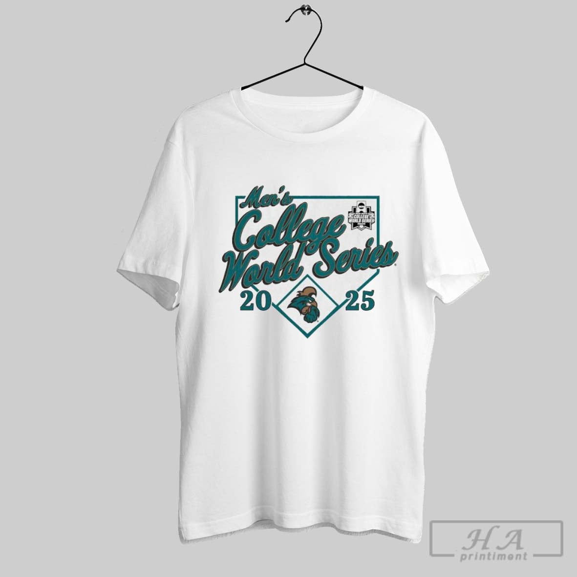 Coastal Carolina Chanticleers 2025 Ncaa Baseball Mens College World Series Bound Logo