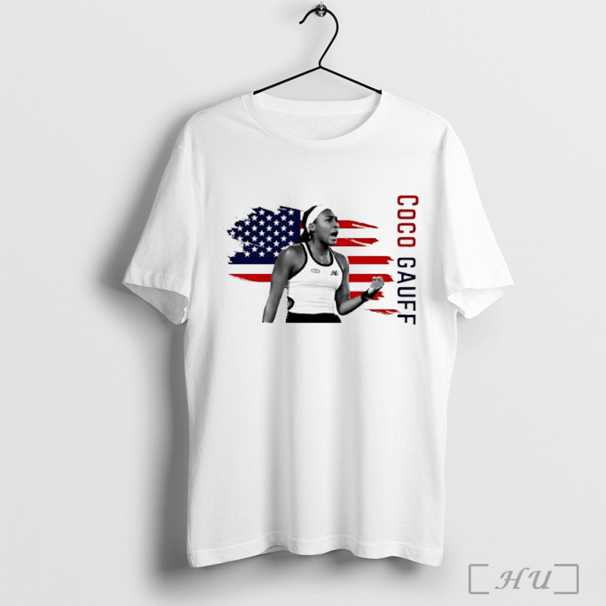 Coco Gauff Tennis Palyer Flag T Shirt