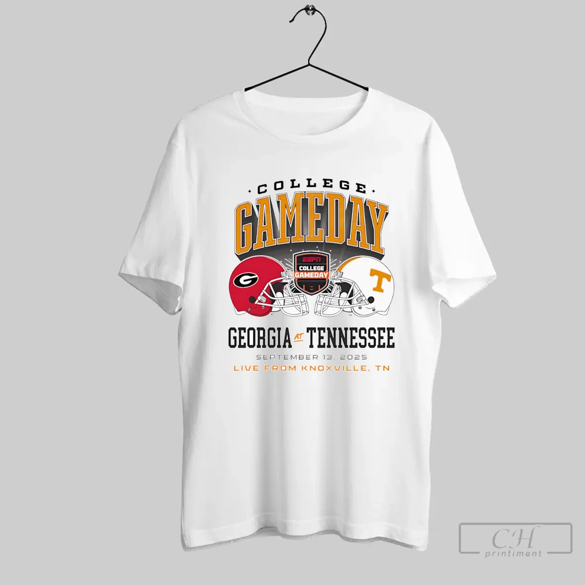 College Gameday Georgia At Tennessee 2025 Helmet T Shirt