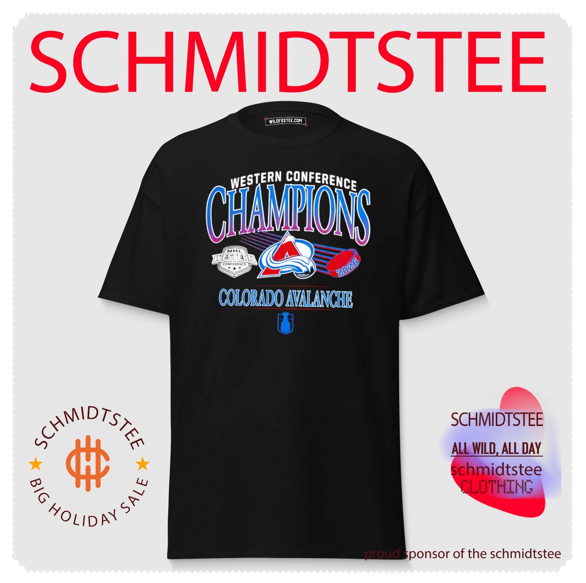 Colorado Avalanche 2026 Western Conference Champions logo shirt
