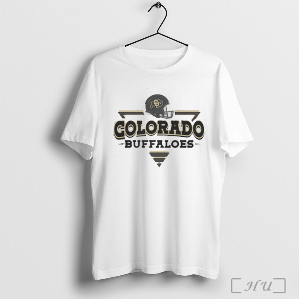 Colorado Buffaloes Football Triangle Helmet T Shirt