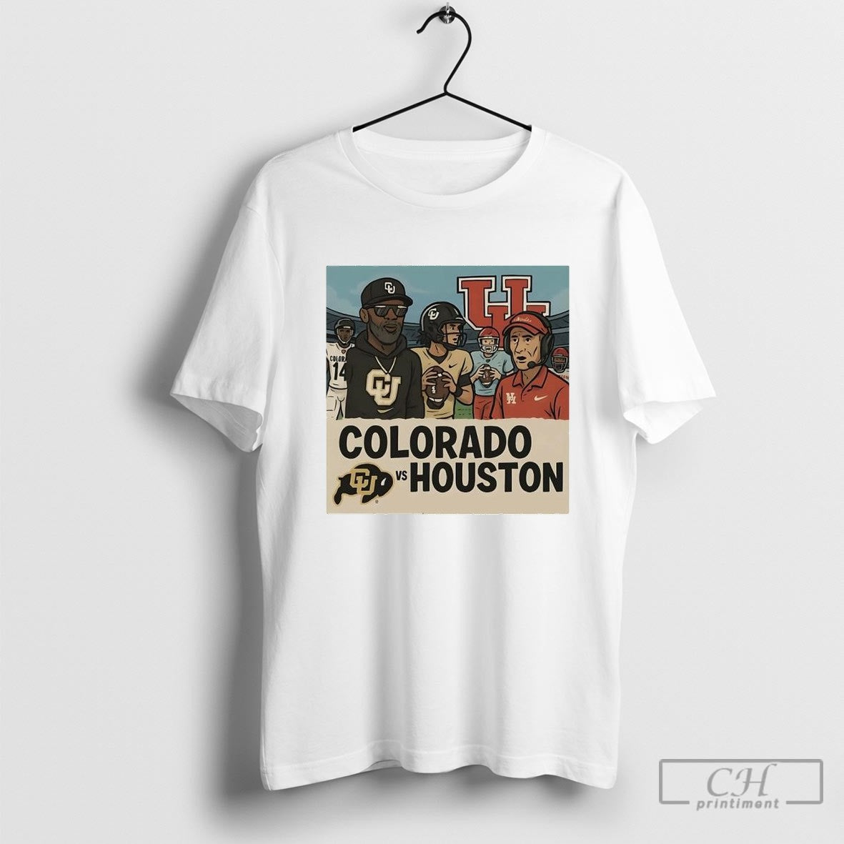 Colorado Buffaloes Vs University Of Houston Cougars Coach Prime Comic Shirt Sweater