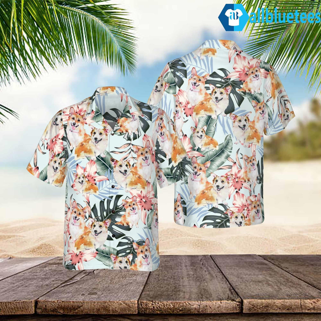 Corgi Hawaiian Shirt