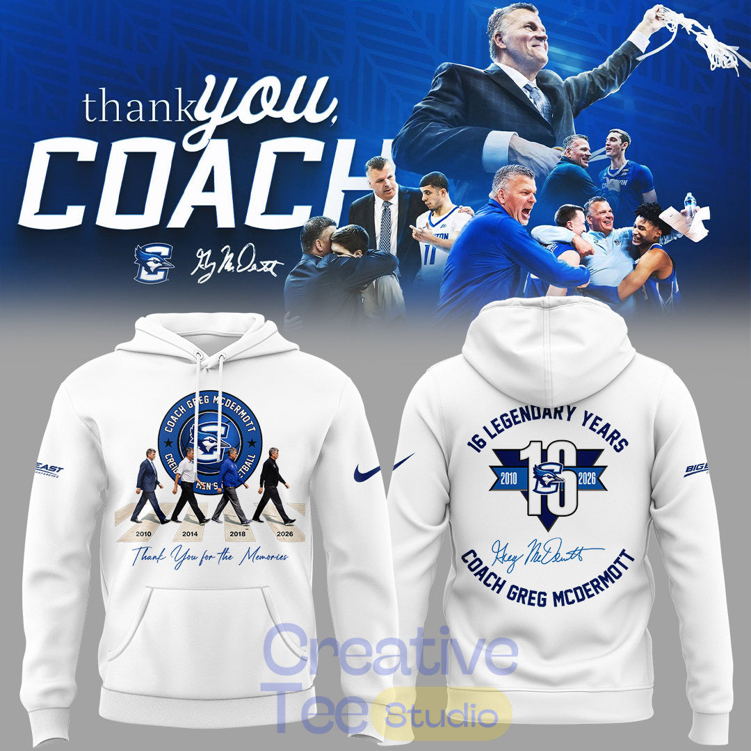 Creighton Bluejays “Thank you for everything, Coach Greg McDermott” Hoodie