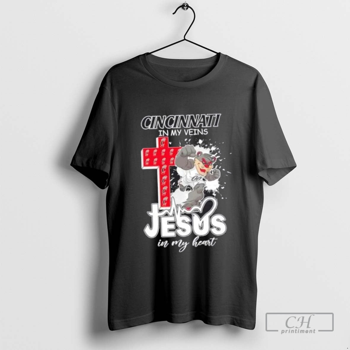 Cross Mascot Cincinnati Bearcats In My Veins Jesus In My Heart