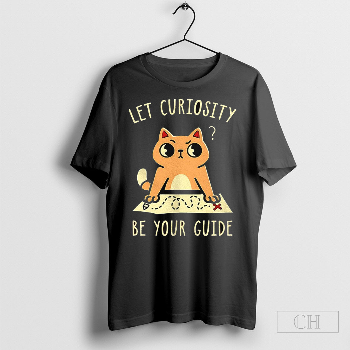 Curious Cat With A Map Let Curiosity Be Your Guide