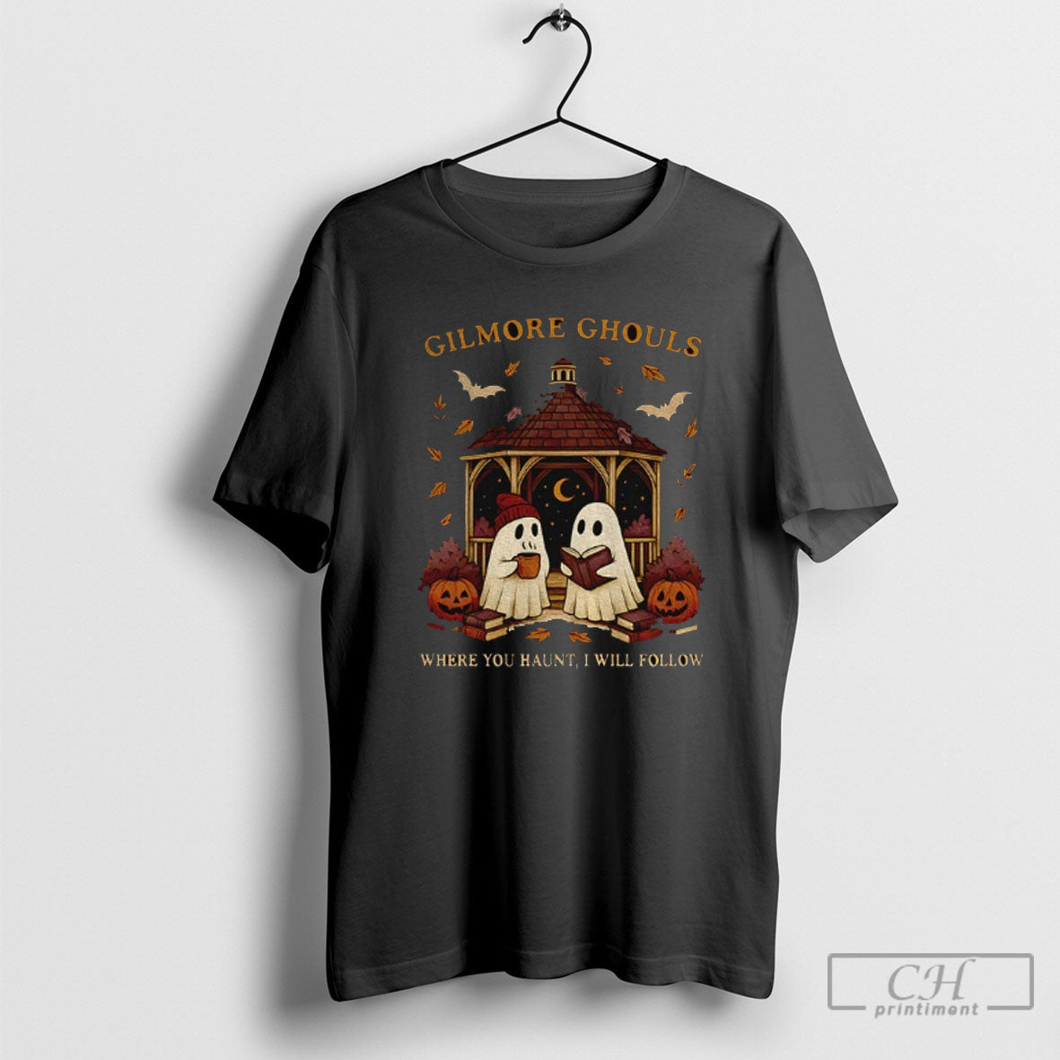 Cute Ghost Gilmore Ghouls Where You Haunt I Will Follow Happy Halloween Shirt Sweater