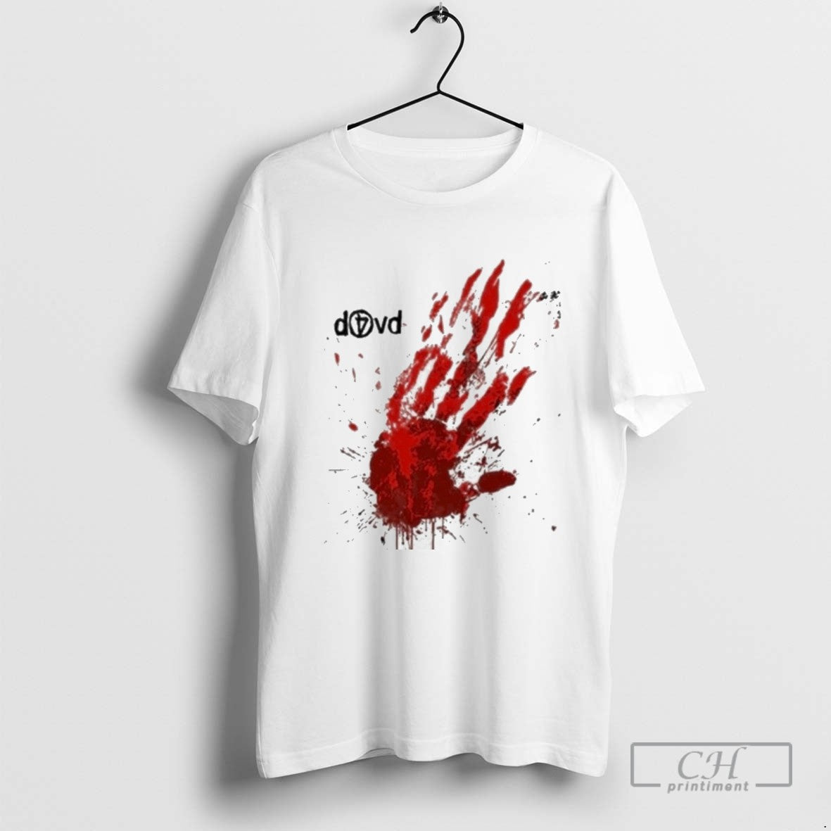 D4vd Bloody Red Handprint Graphic Tee