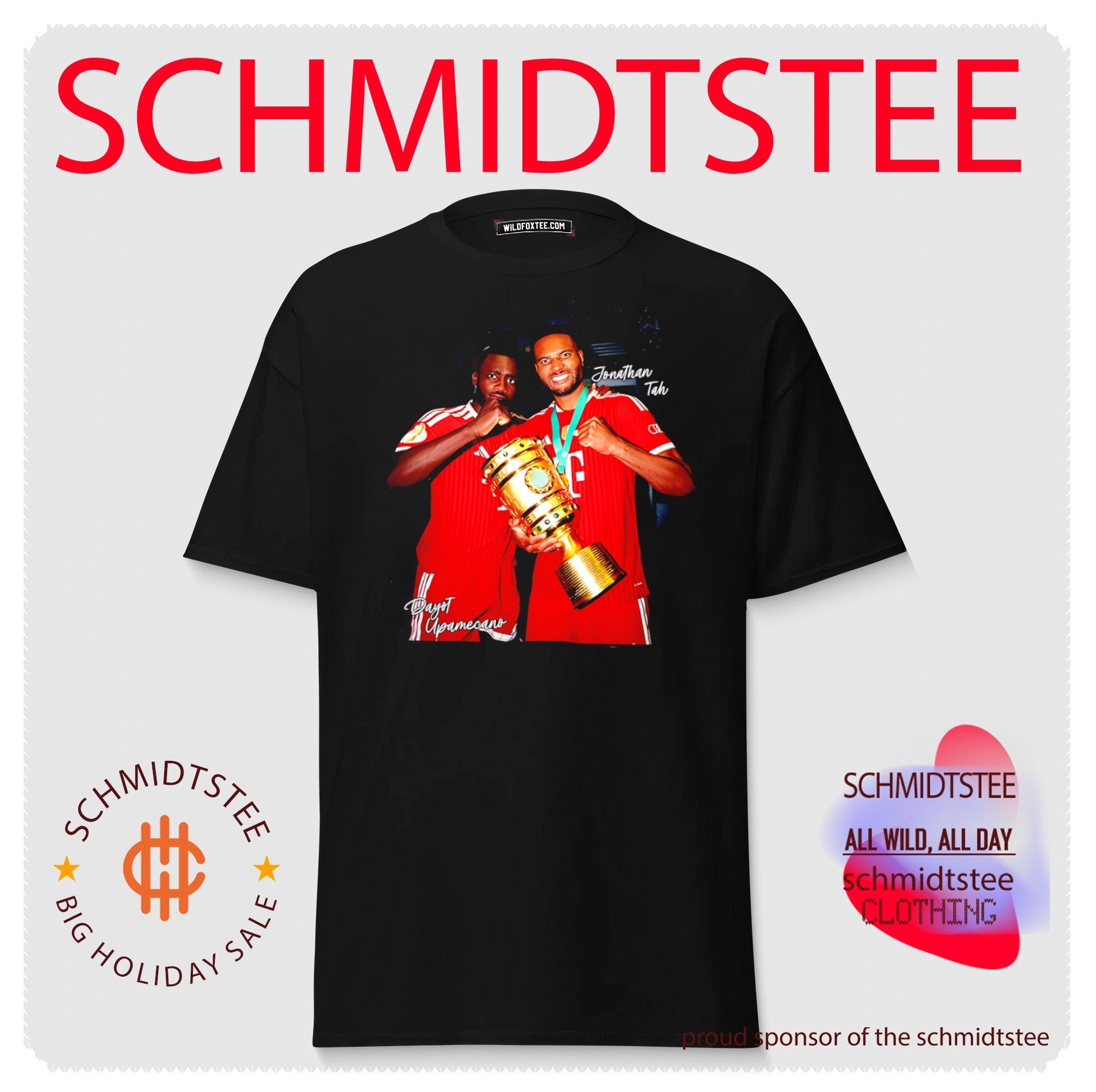 DFB Pokal Champions 2026 Dayot Upamecano and Jonathan Tah shirt
