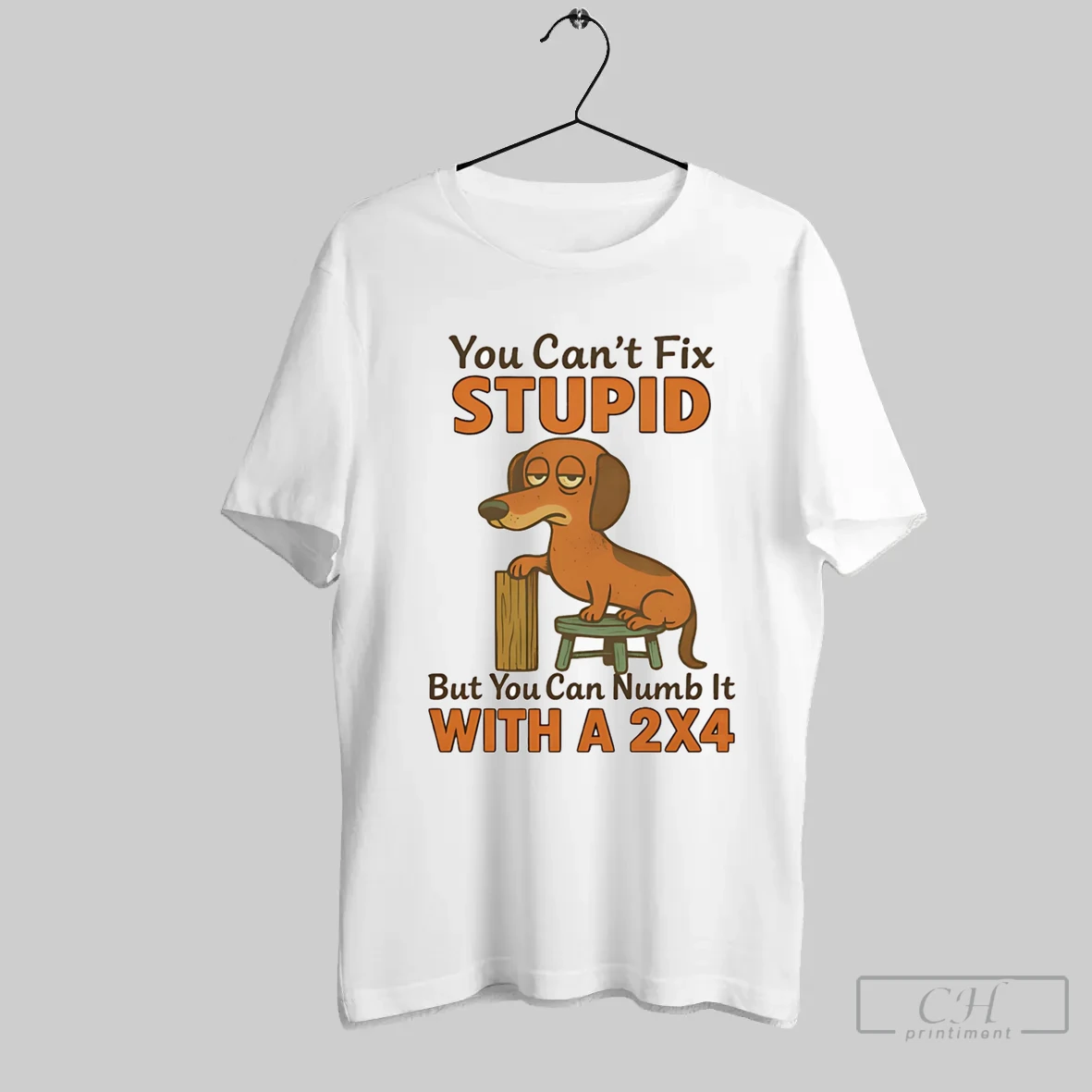 Dachshund You Cant Fix Stupid But You Can Numb It With A 2x4