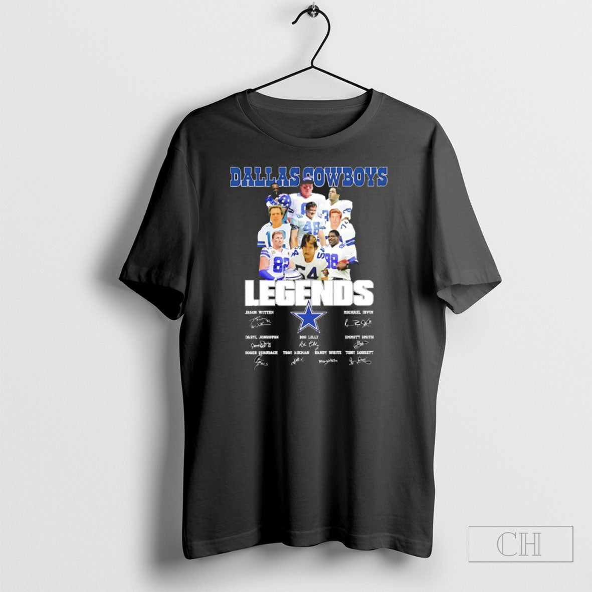 Dallas Cowboys Legends Player Names And Signatures Graphic Shirt