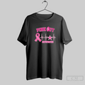 Dallas Cowboys Football Pink Out Heart Rate Pink Ribbon T Shirt