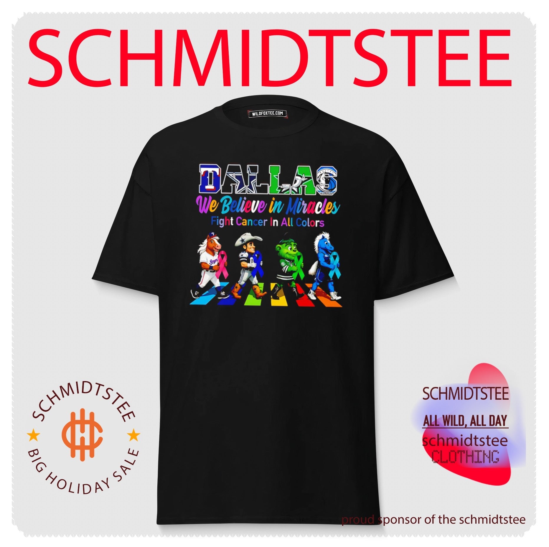Dallas Sports We believe in Miracles fight cancer on all color abbey road shirt