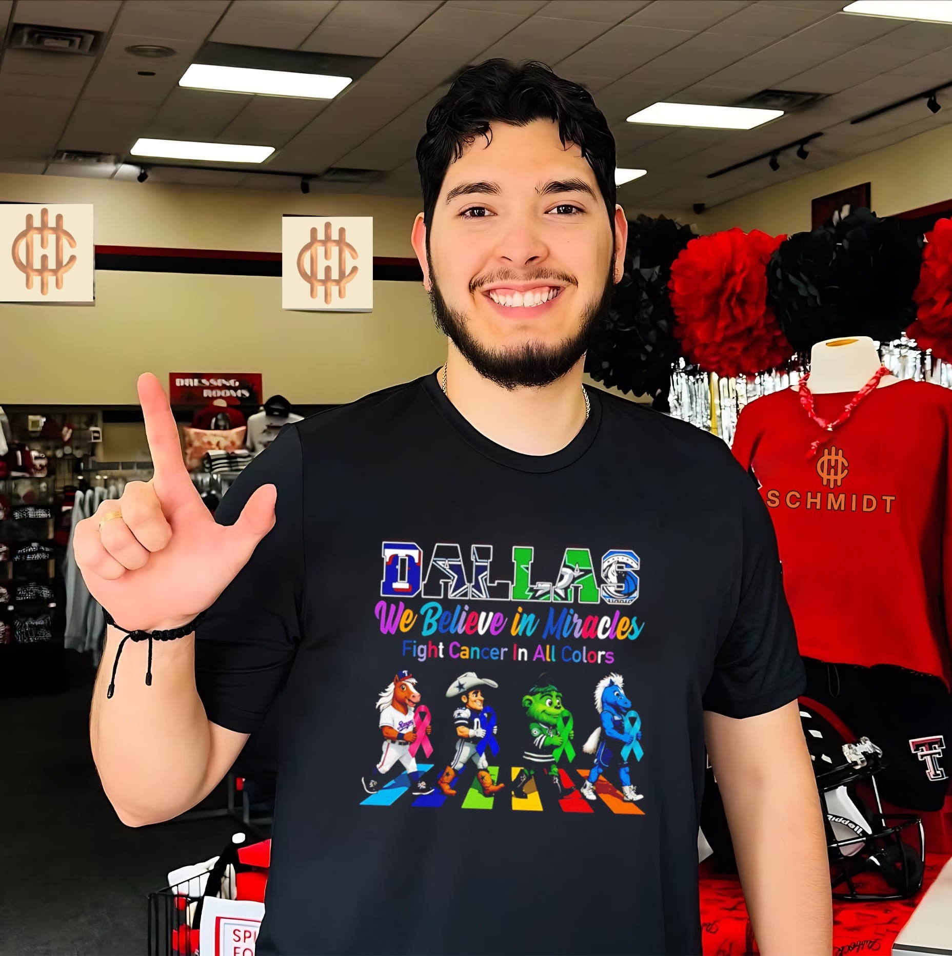 Dallas Sports We believe in Miracles fight cancer on all color abbey road shirt