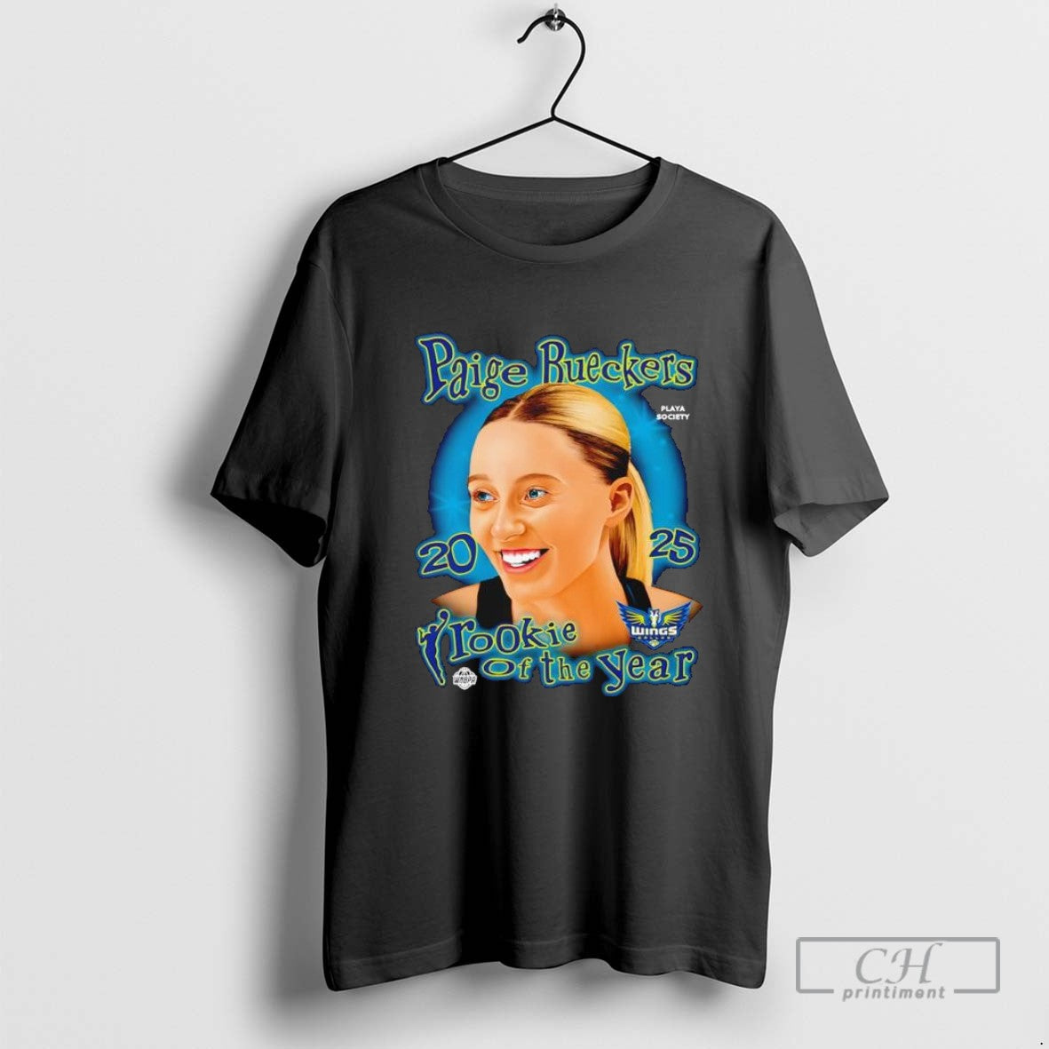 Dallas Wings Paige Bueckers Playa Society 2025 Wnba Rookie Of The Year T Shirt Sweater