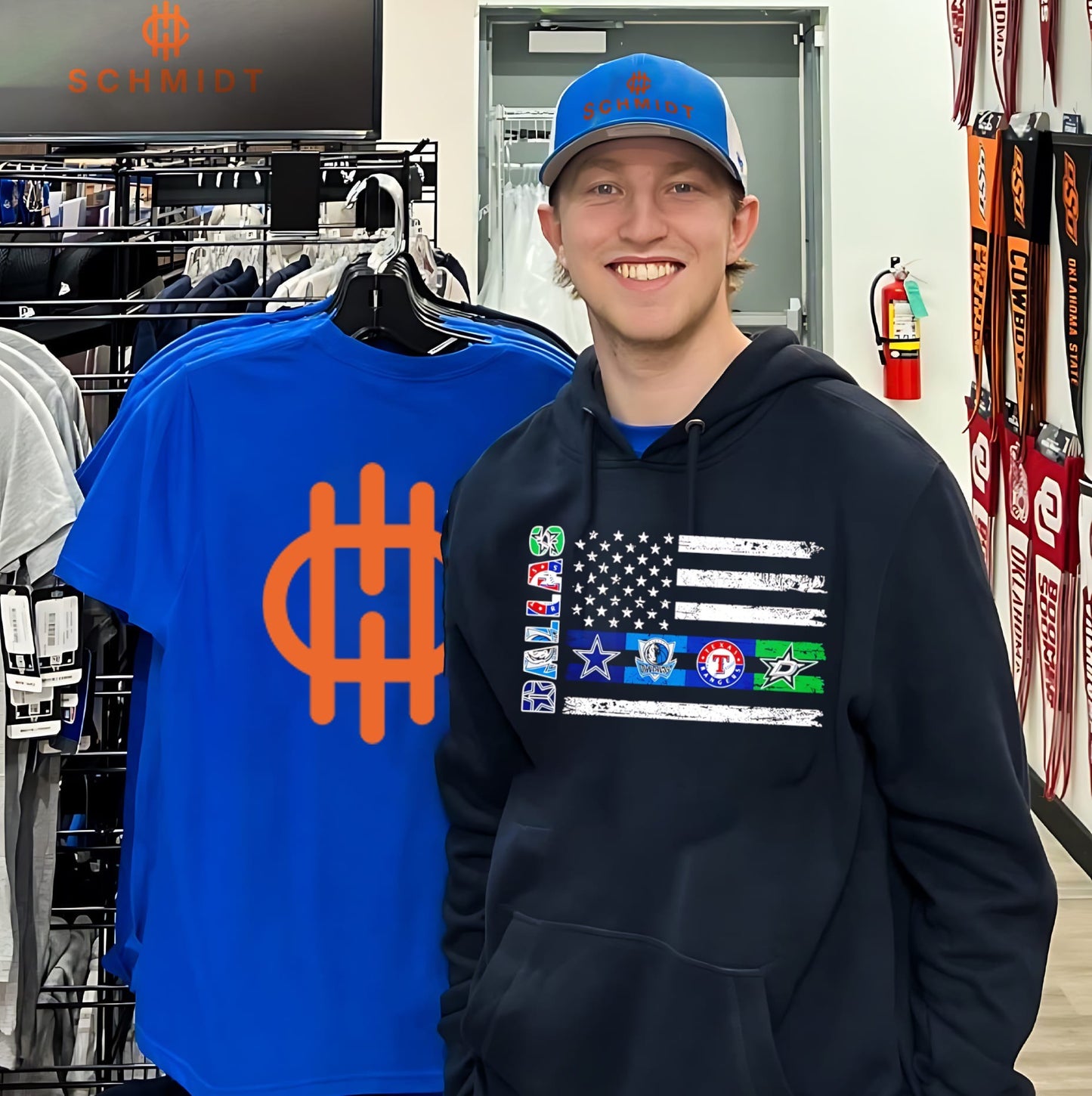 Dallas sports teams logos flag shirt