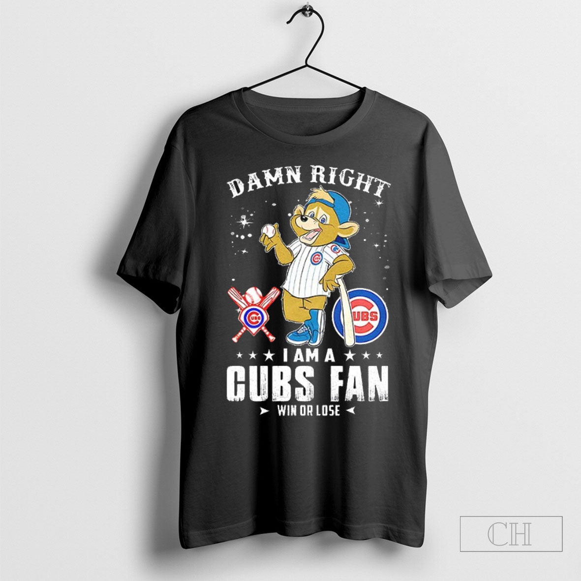 Damn Right I Am A Cubs Fan Win Or Lose Mascot