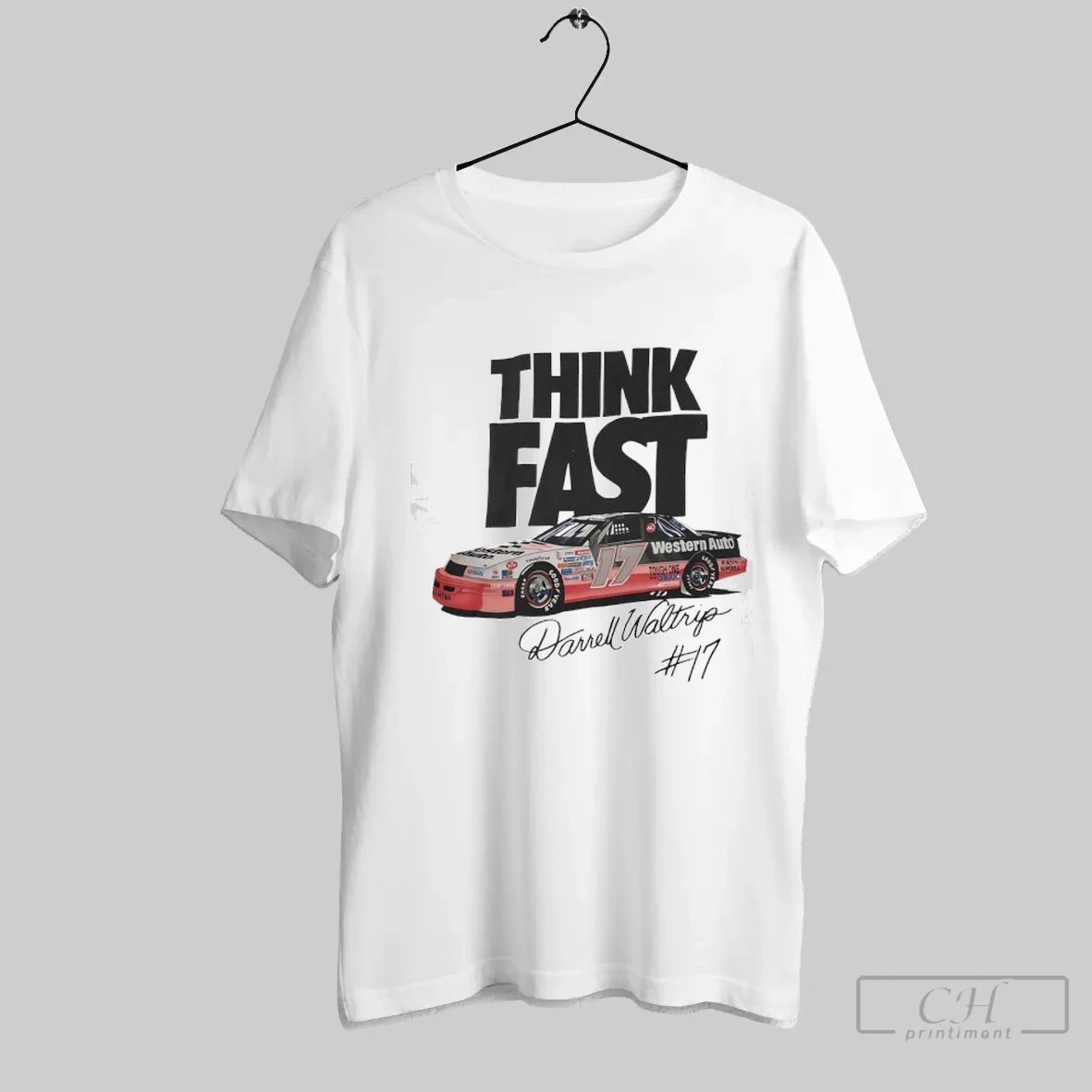 Darrell Waltrip Think Fast No 17 Terminal Transport Chevrolet Signature T Shirt
