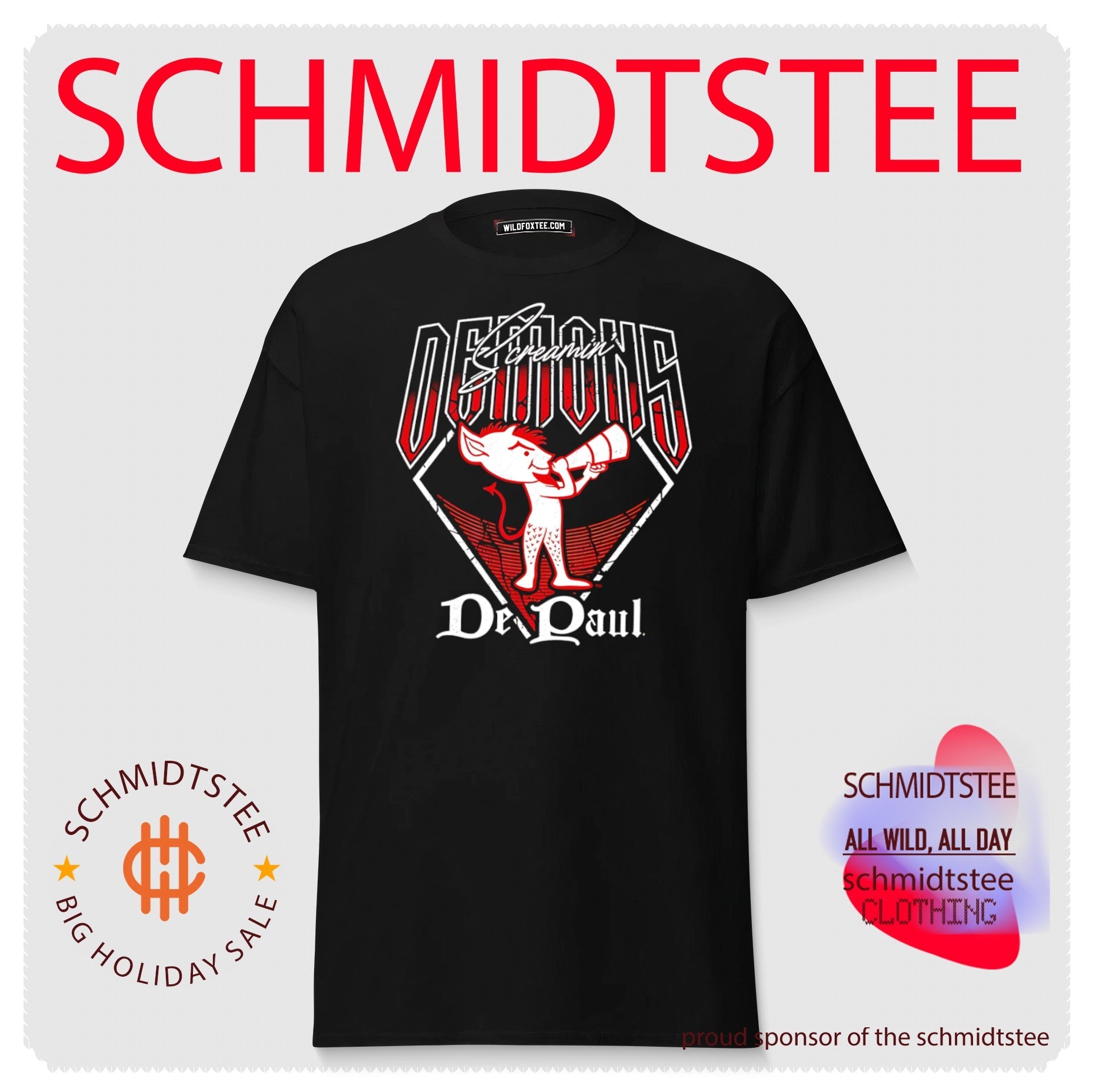 Demons screamin’ De Paul demons mascot shirt