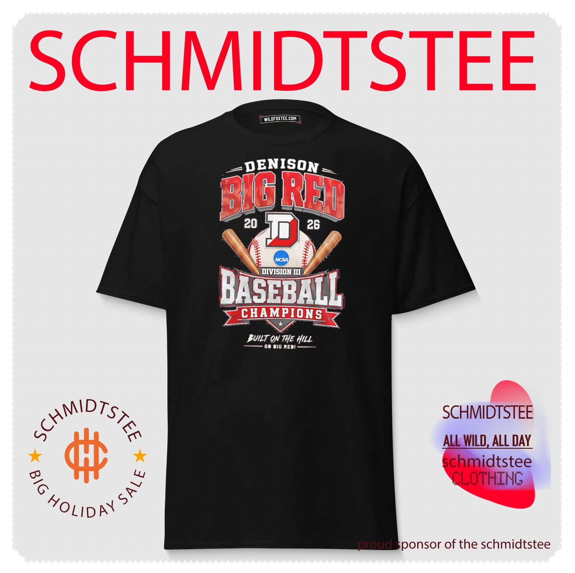 Denison Big Red 2026 NCAA Division III Baseball National Champions Built on the Hill shirt