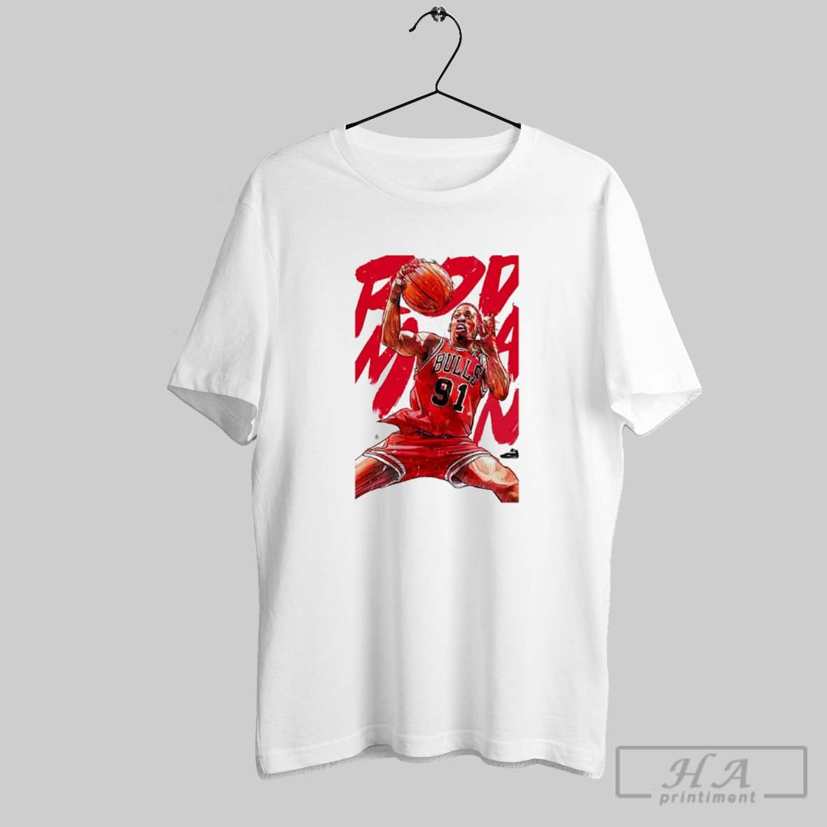 Dennis Rodman Basketball Superstar Pose Graphic