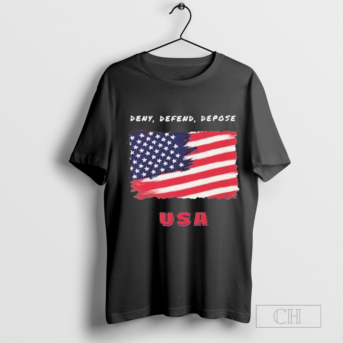 Deny Defend Depose Political Statement Flag Usa