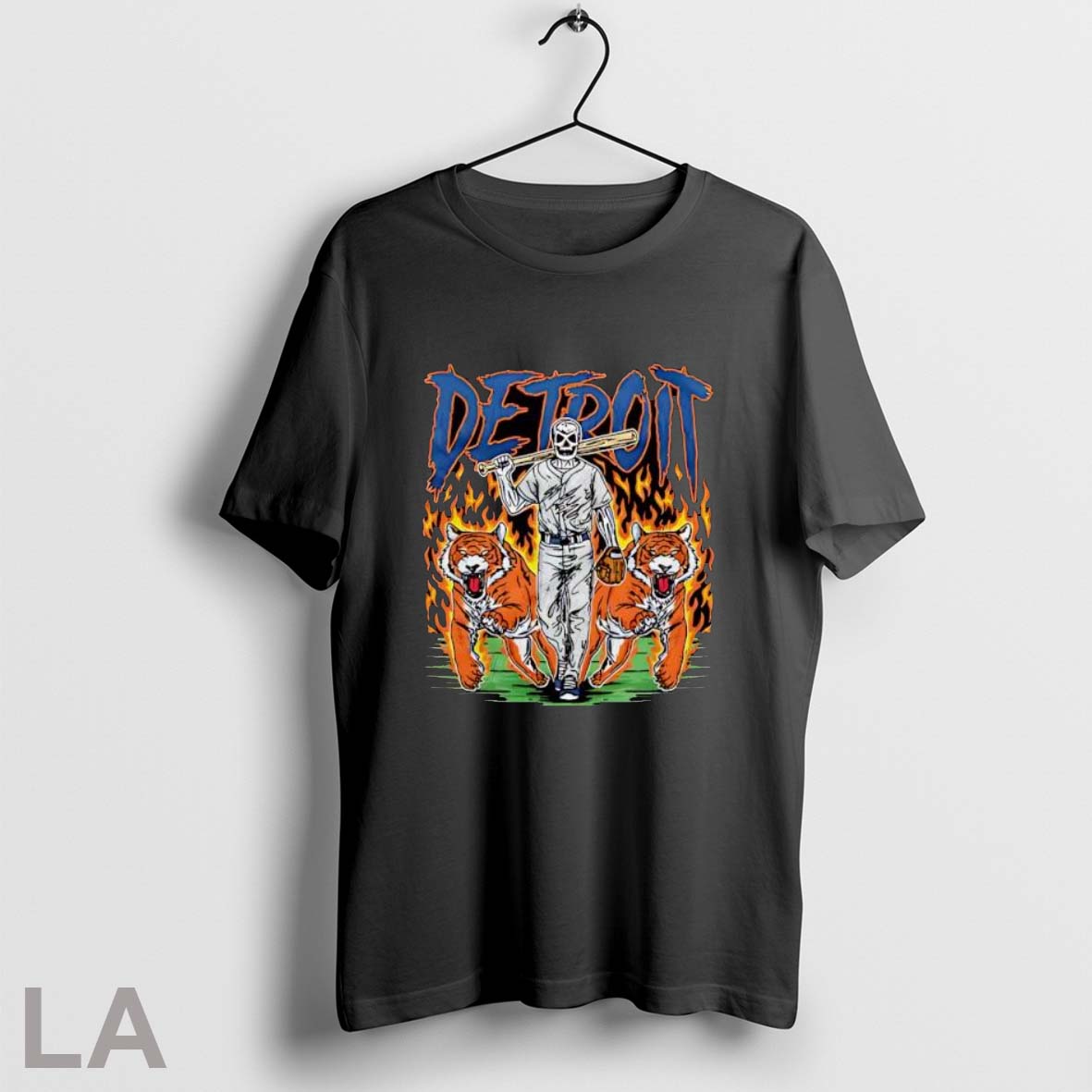 Detroit Baseball Tigers Graphic Skeleton