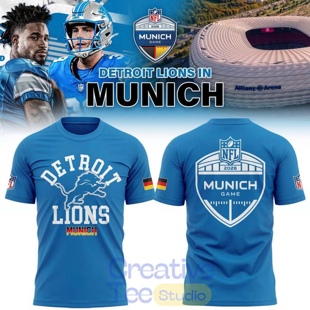 Detroit Lions NFL Munich Game 2026 Tee Hoodie