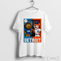 Detroit Lions And Detroit Tigers Mascot Play Card T Shirt
