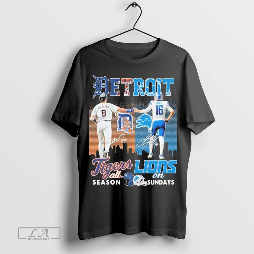 Detroit Tigers All Season X Detroit Lions On Sunday Signature