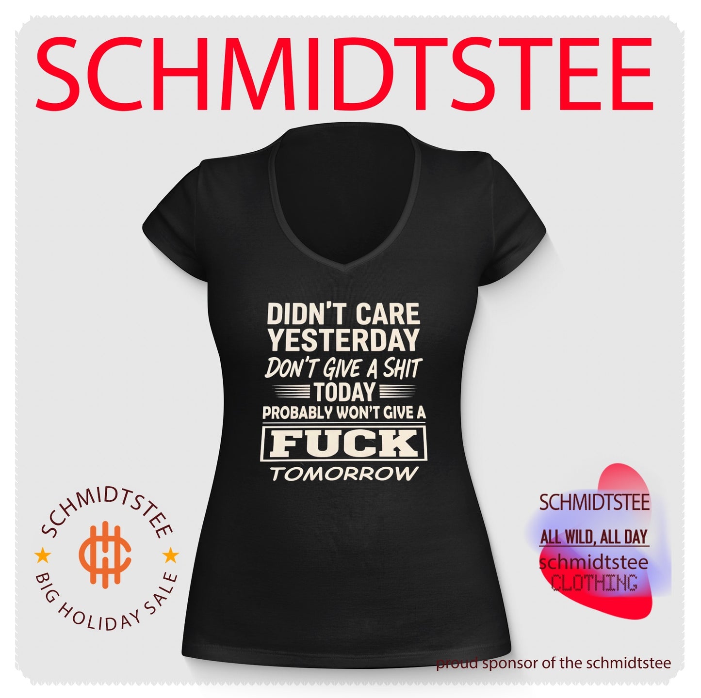 Didn’t care yesterday don’t give a shit today probably won’t give a fuck tomorrow shirt