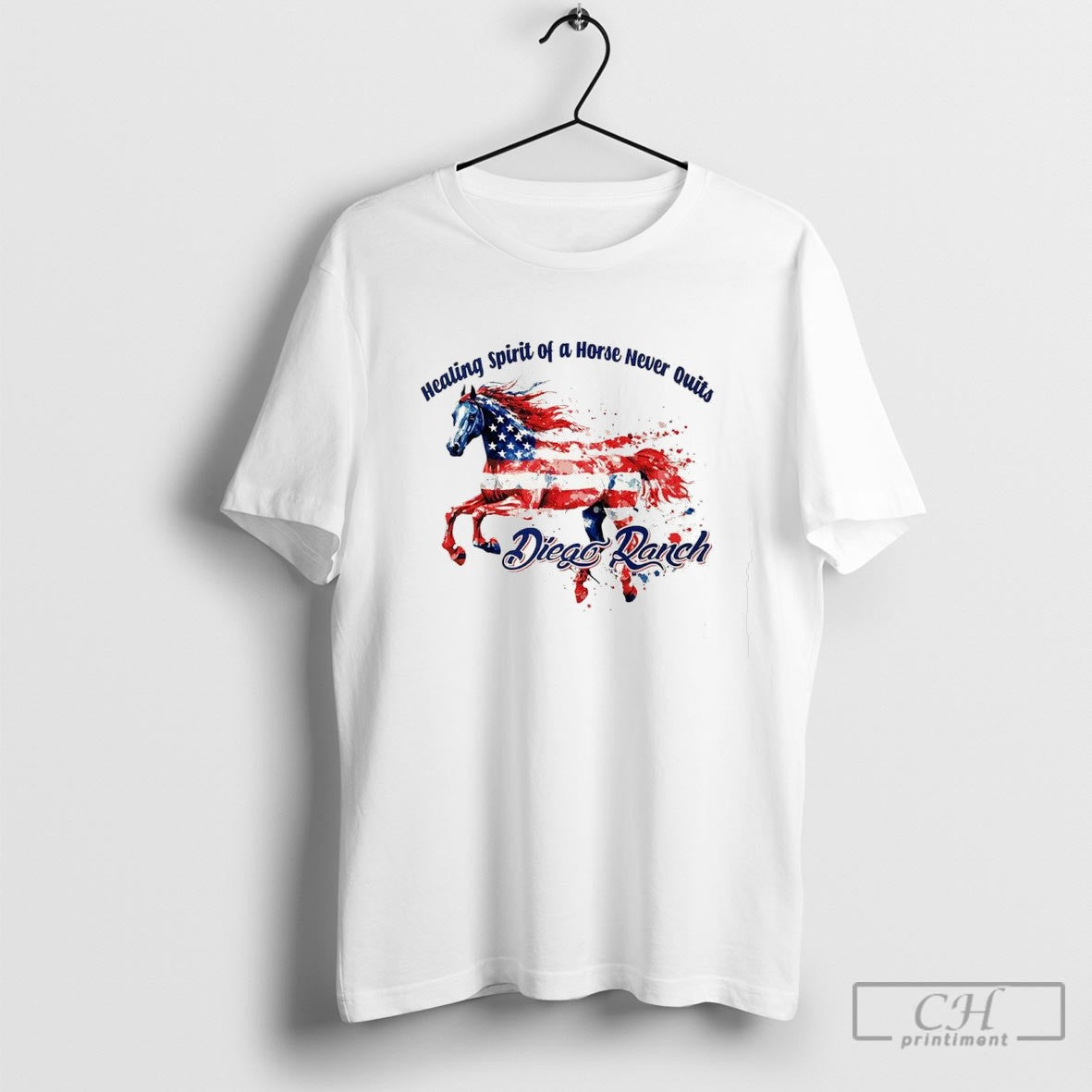 Diego Ranch Healing Spirit Of A Horse Never Quits Horse With The American Flag