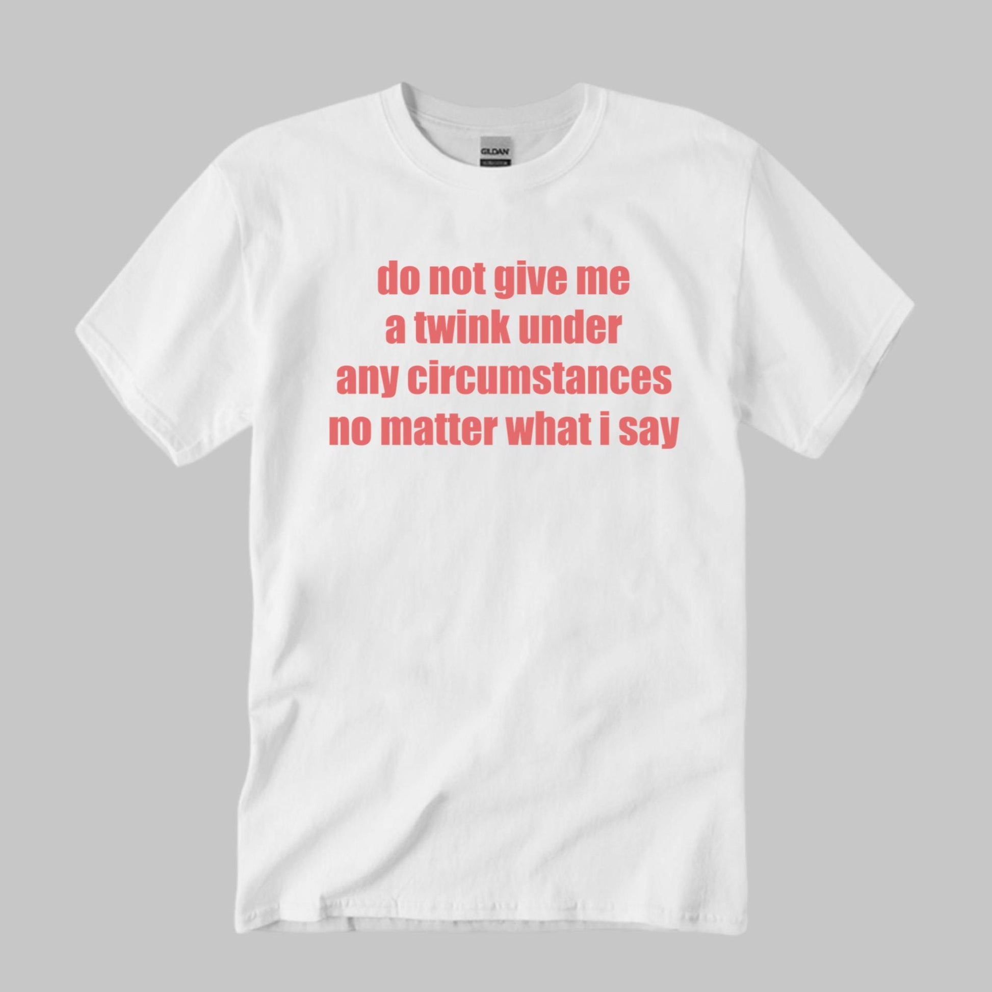 Do Not Give Me A Twink Under Any Circumstances Shirt