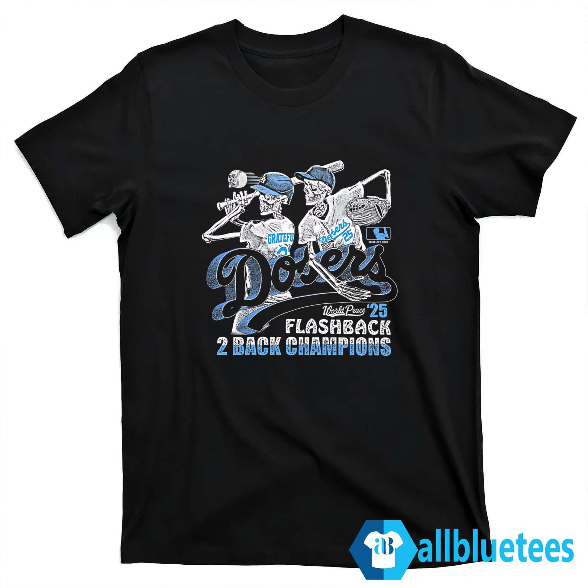 Dodgers Skeleton Flashback 2 Back Champions Shirt