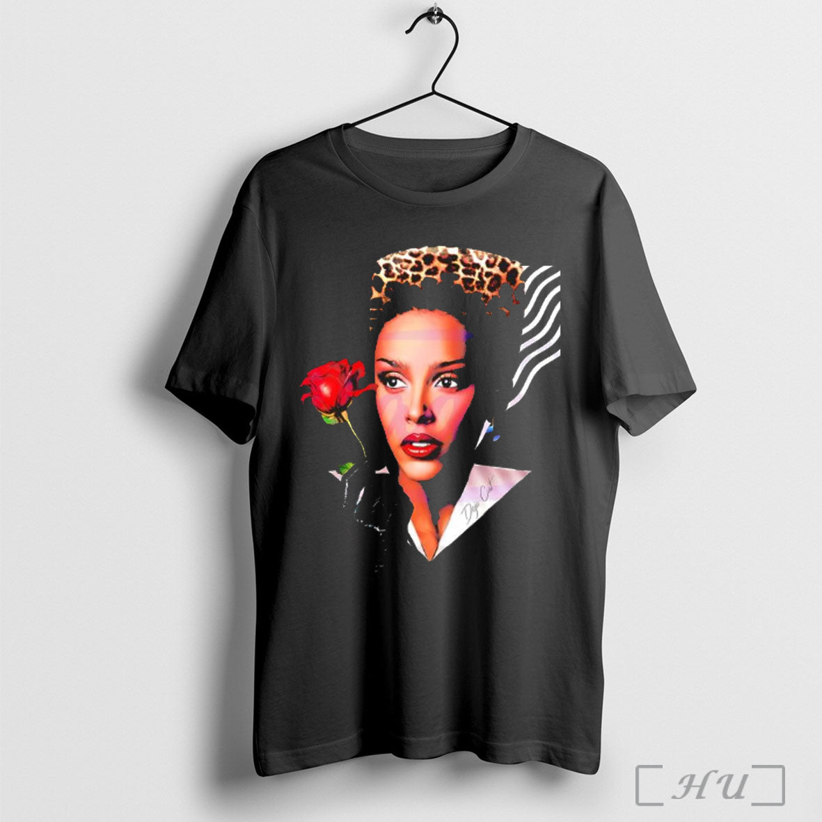 Doja With Rose Vintage Glamour Fashion Illustration T Shirt