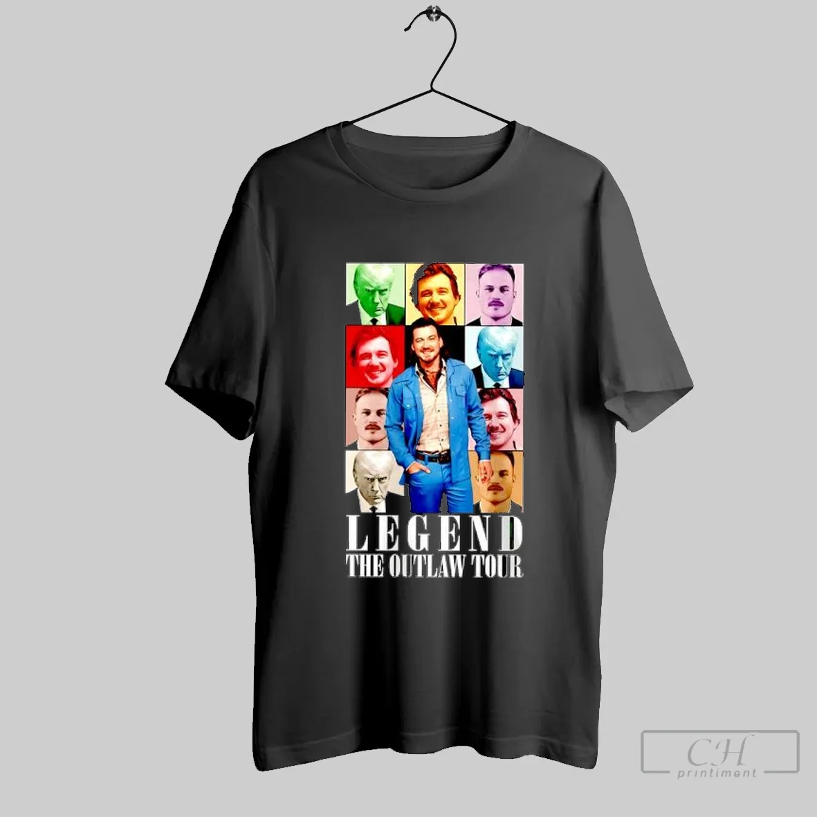 Donald Trump Morgan Wallen Luke Combs Legend The Outlaw Tour T Shirt