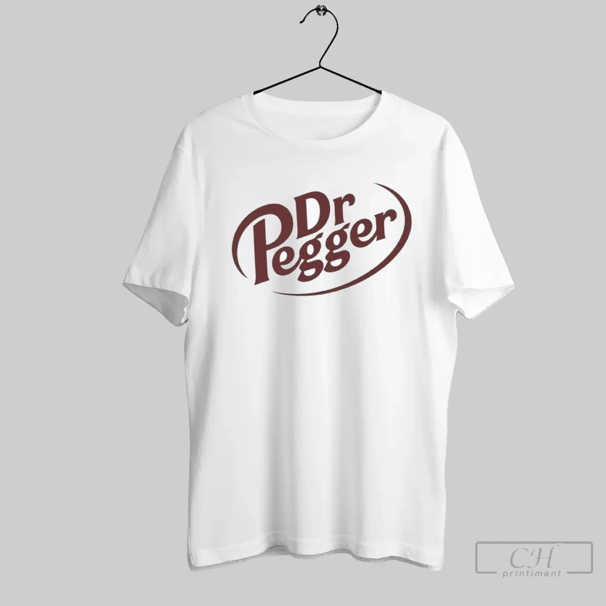 Dr Pepper Dr Pegger Soda Parody Logo T Shirt