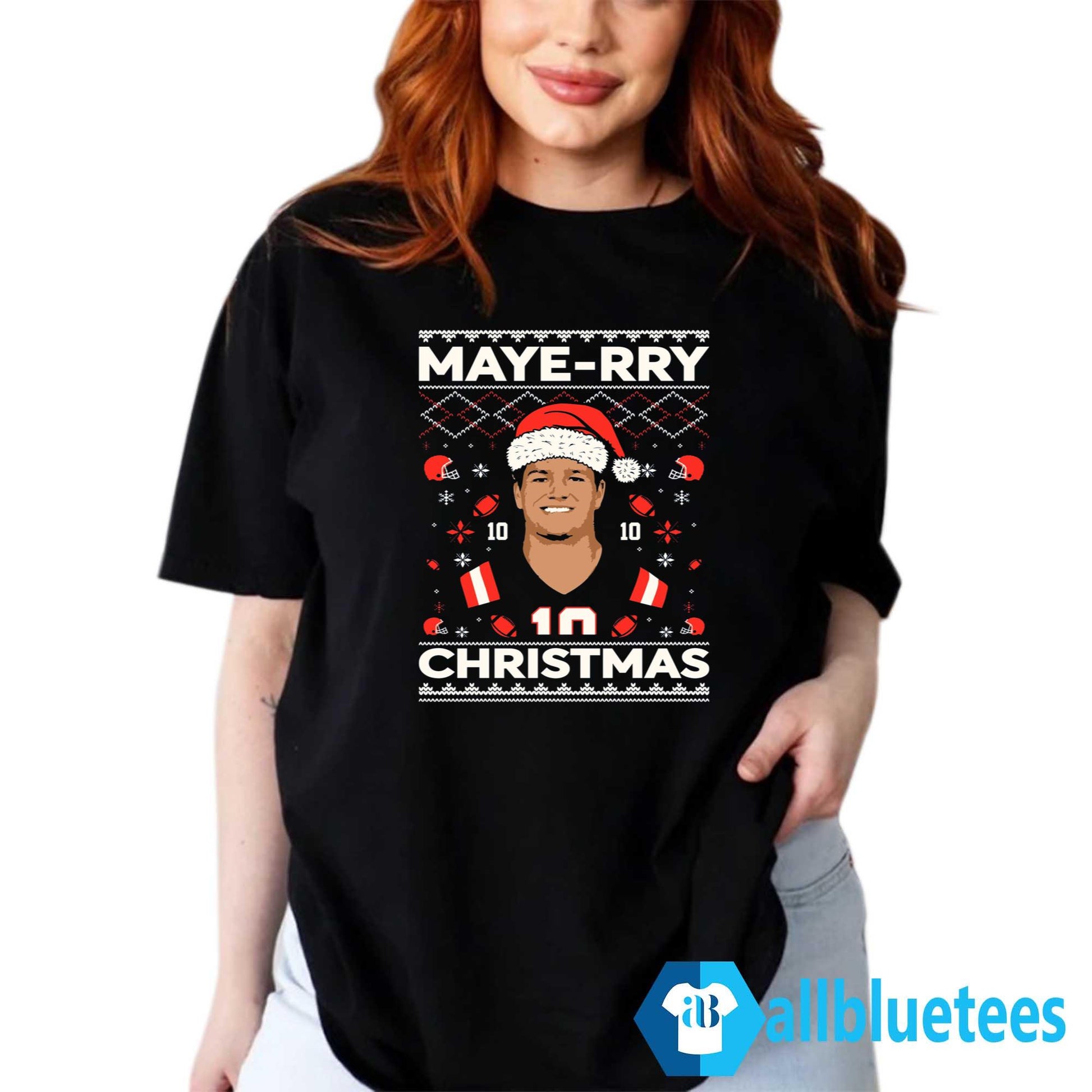 Drake Maye Maye-rry Christmas Sweatshirt