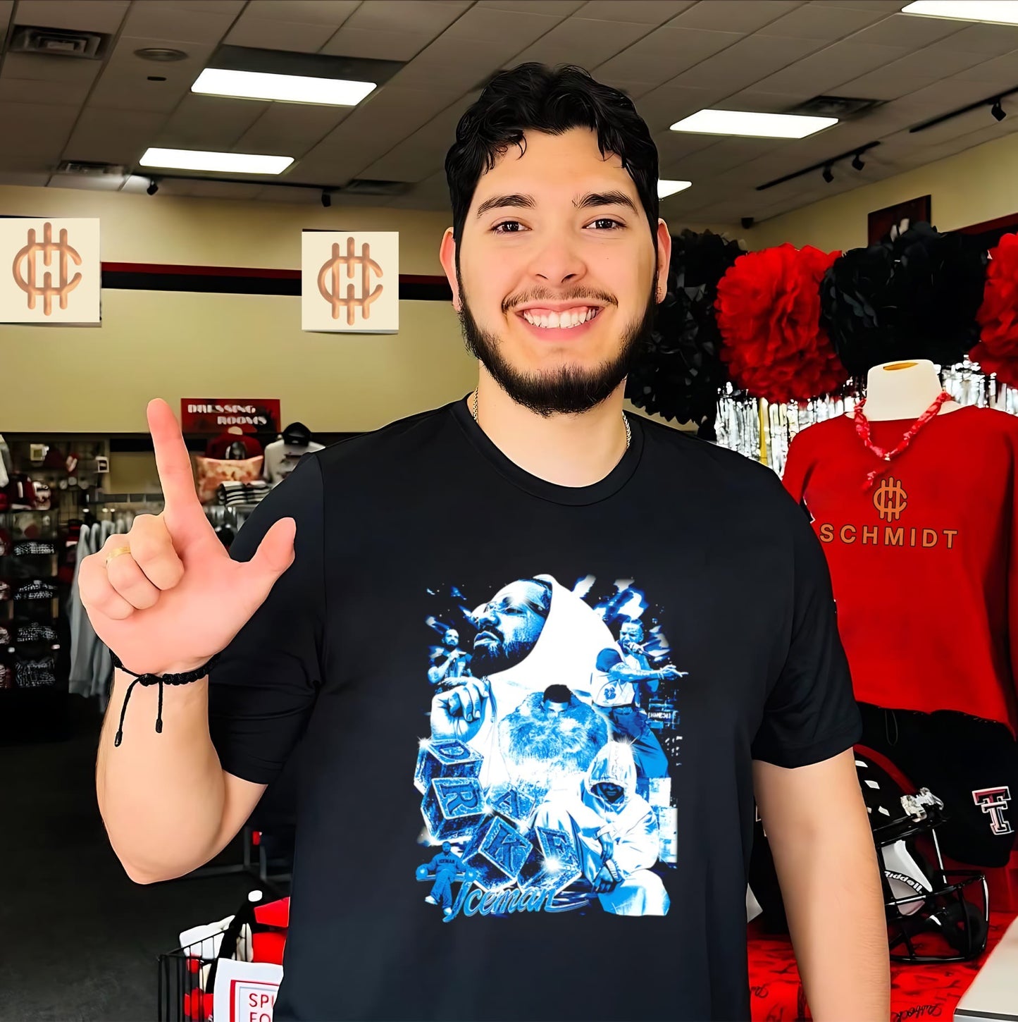 Drake featuring iceman graphic shirt