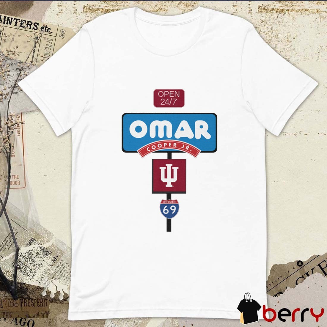 Omar Cooper Jr. Open 24 7 Indiana Hoosiers NCAA 2025 t-shirt