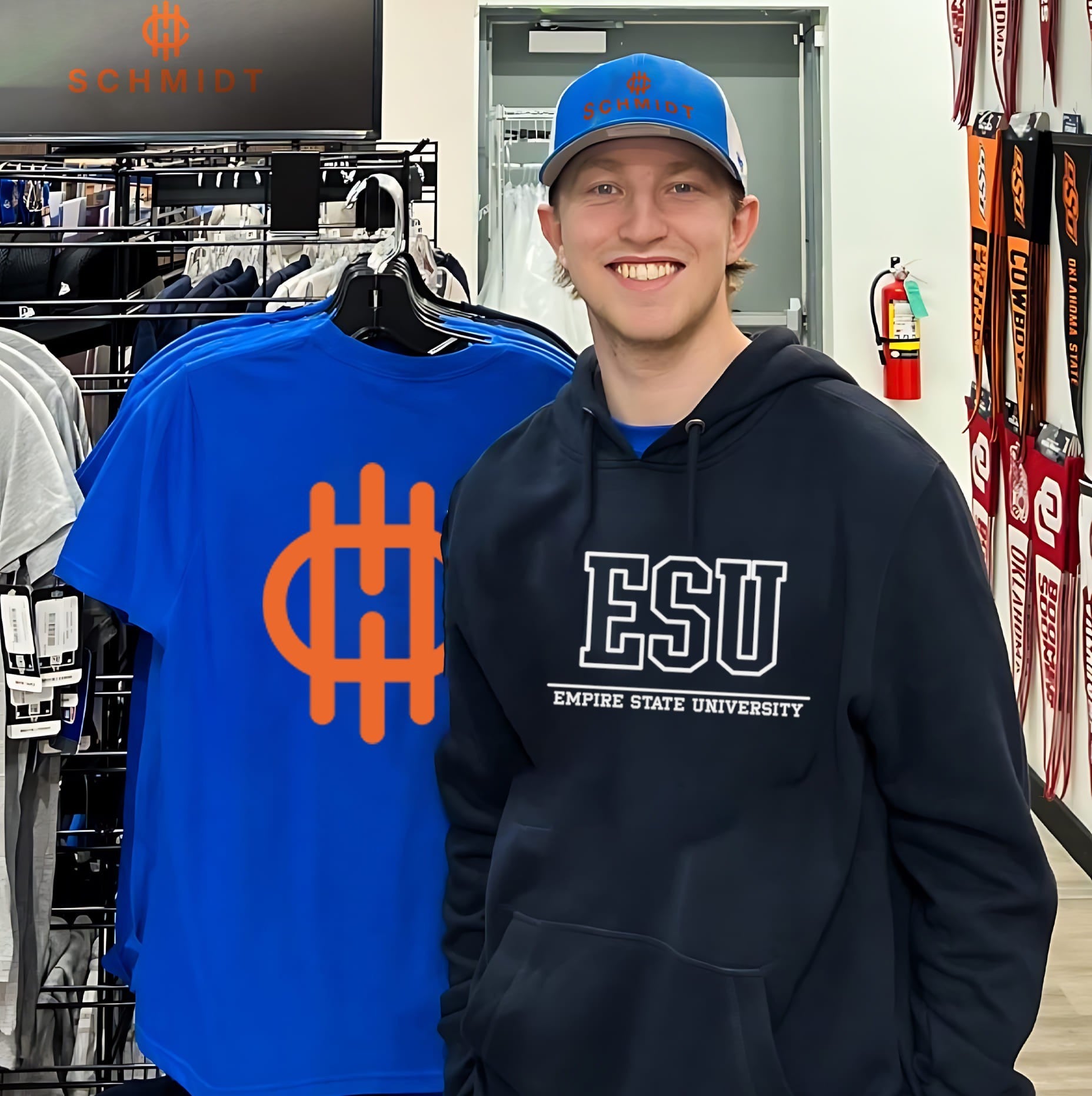 ESU Empire State University logo shirt