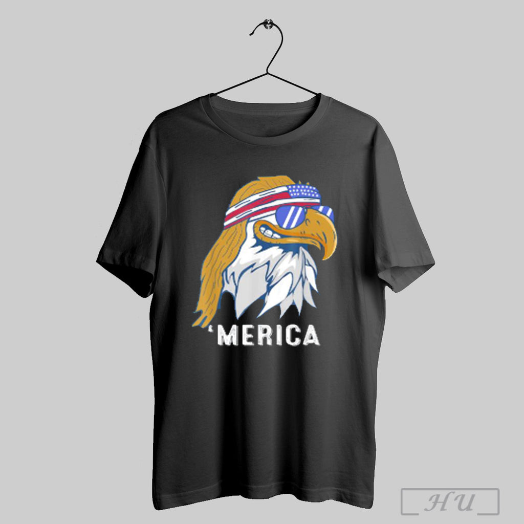 Eagle Mullet 4th Of July Usa American Flag Merica Patriotic T Shirt