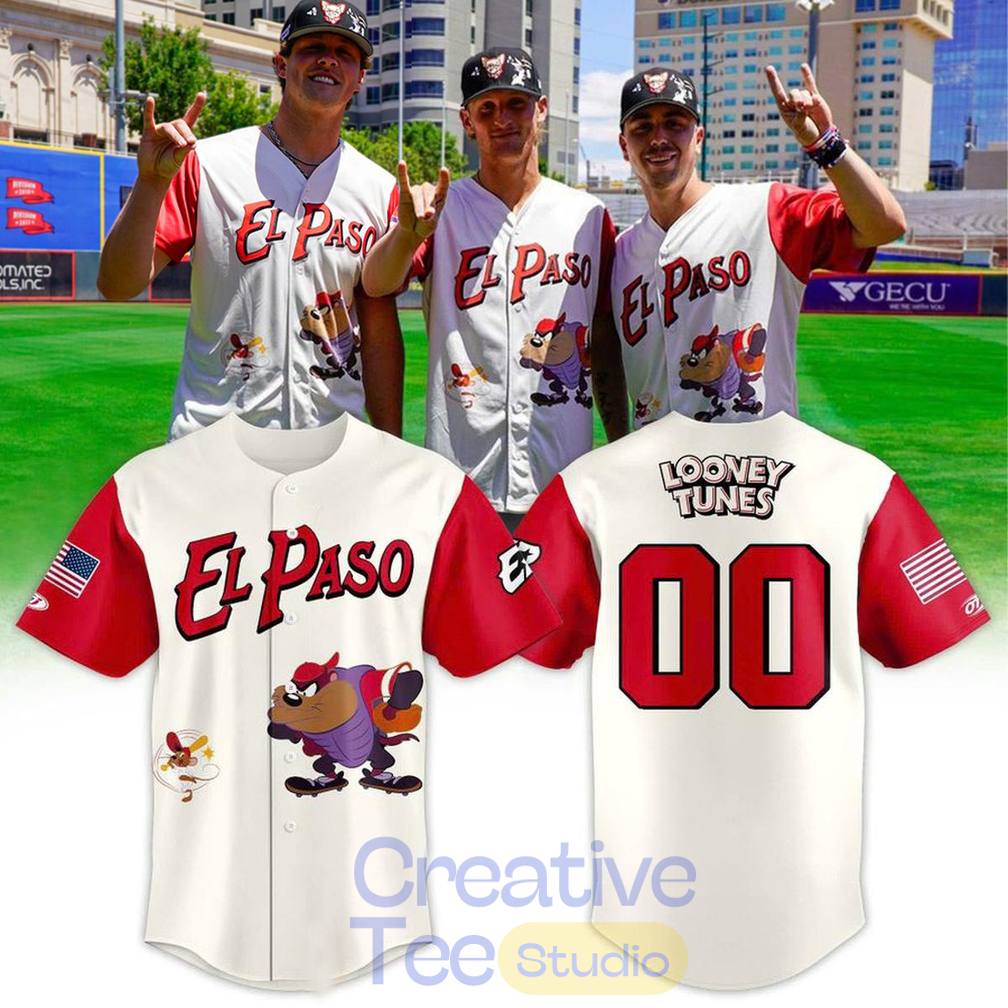 El Paso Chihuahuas x Looney Tunes Custom Baseball Jersey