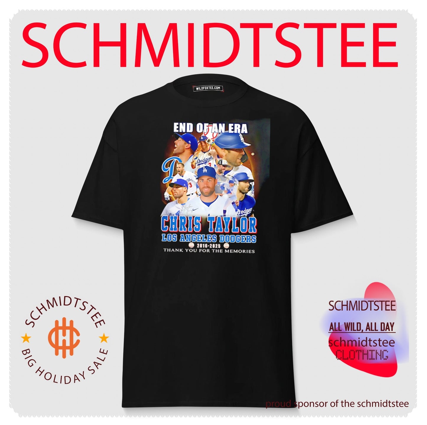 End of an era Los Angeles Dodgers Chris Taylor thank you for the memories shirt
